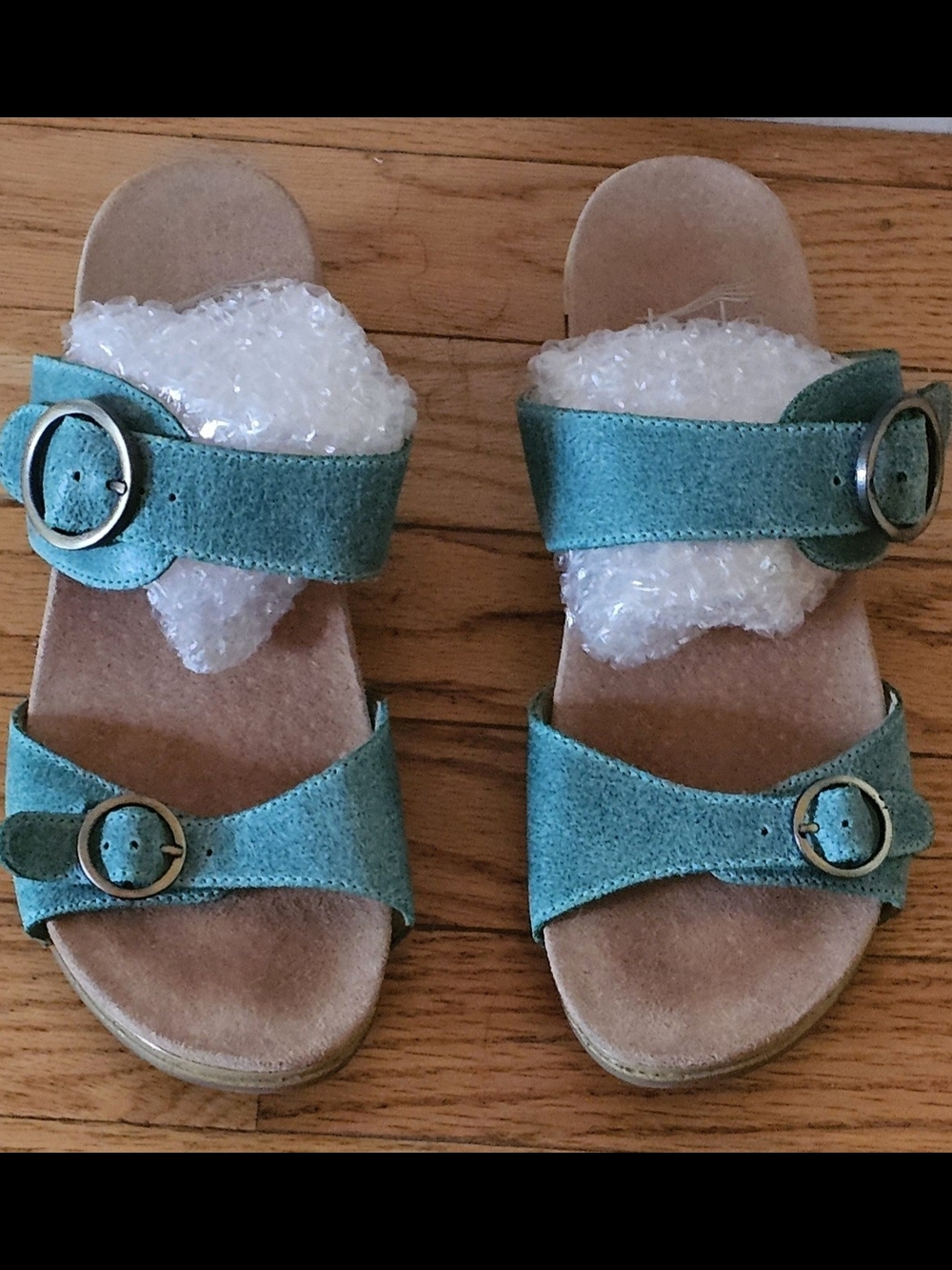Dansko Teal Manda Leather Sandals Size 38 - Picture 2 of 7